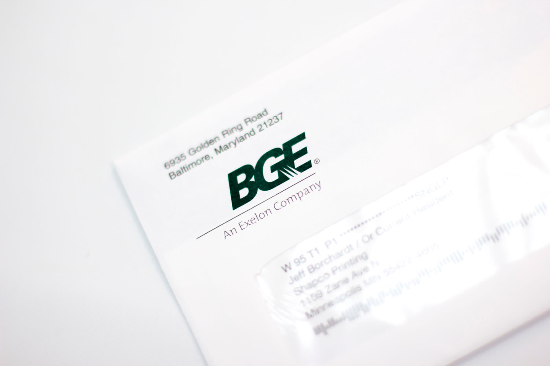 BGE Peak Reward Mailer in envelope Shapco Printing Inc.